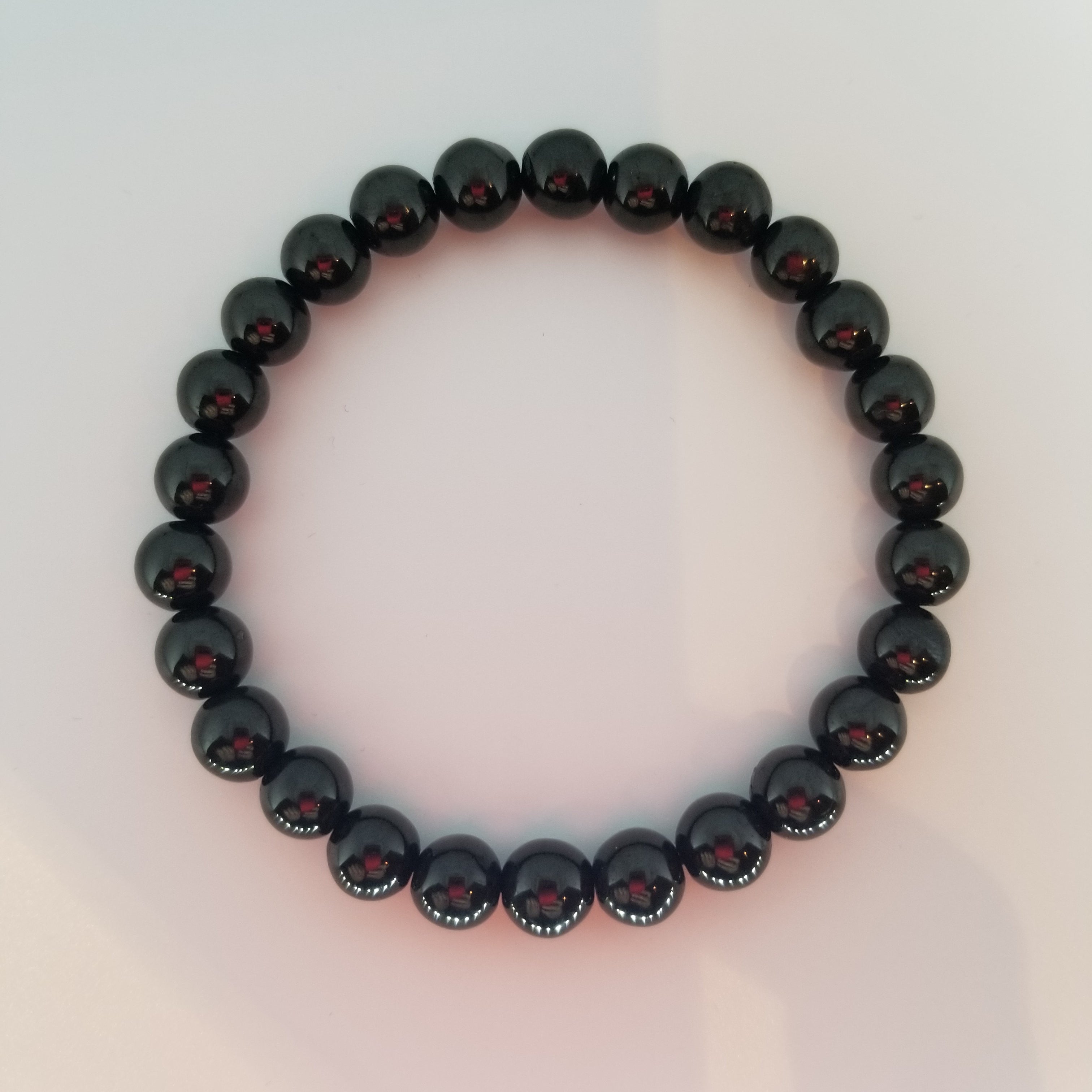 Jet - 8 mm Bead Bracelet