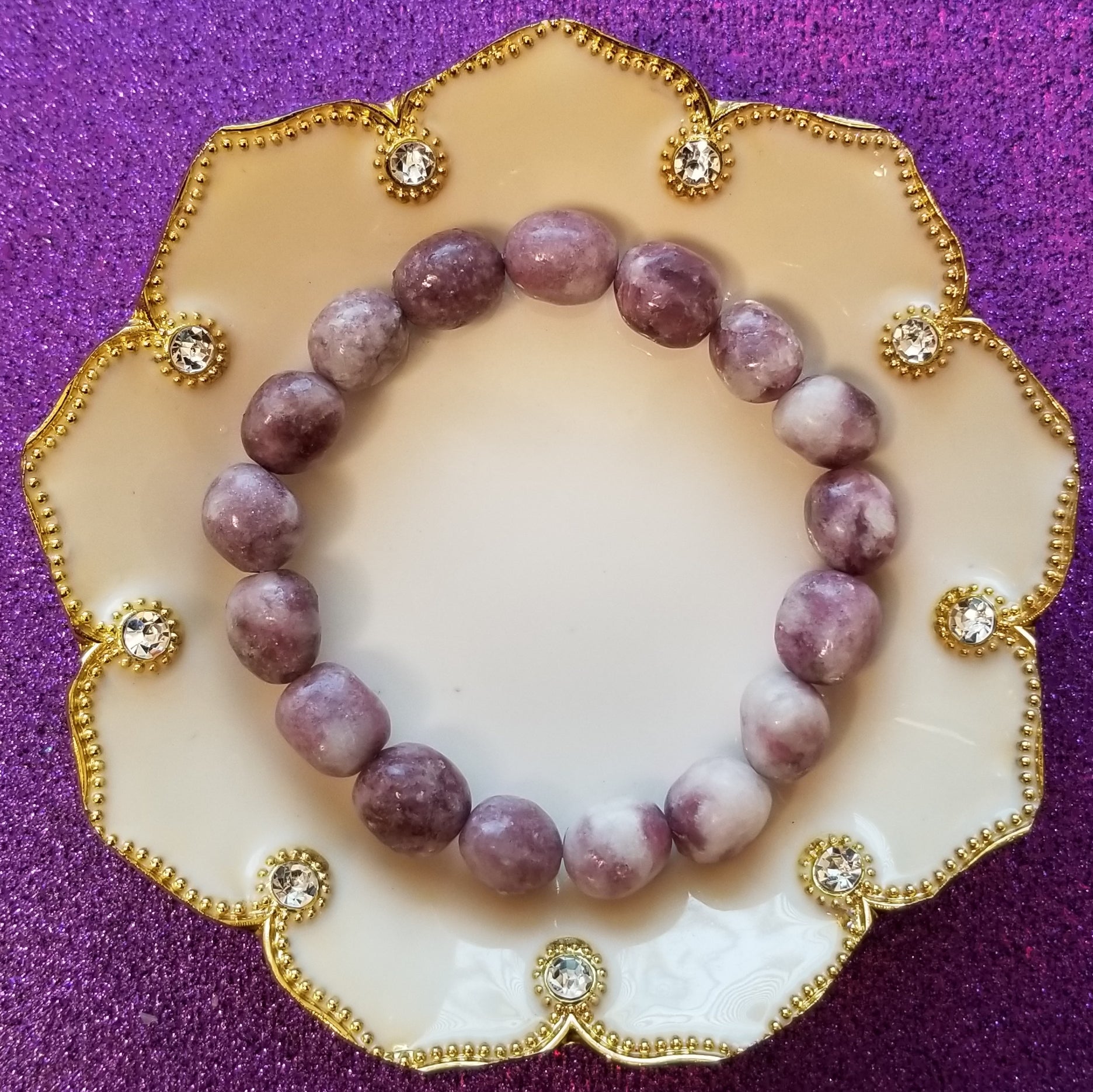 Lepidolite Bracelet - Larger Beads