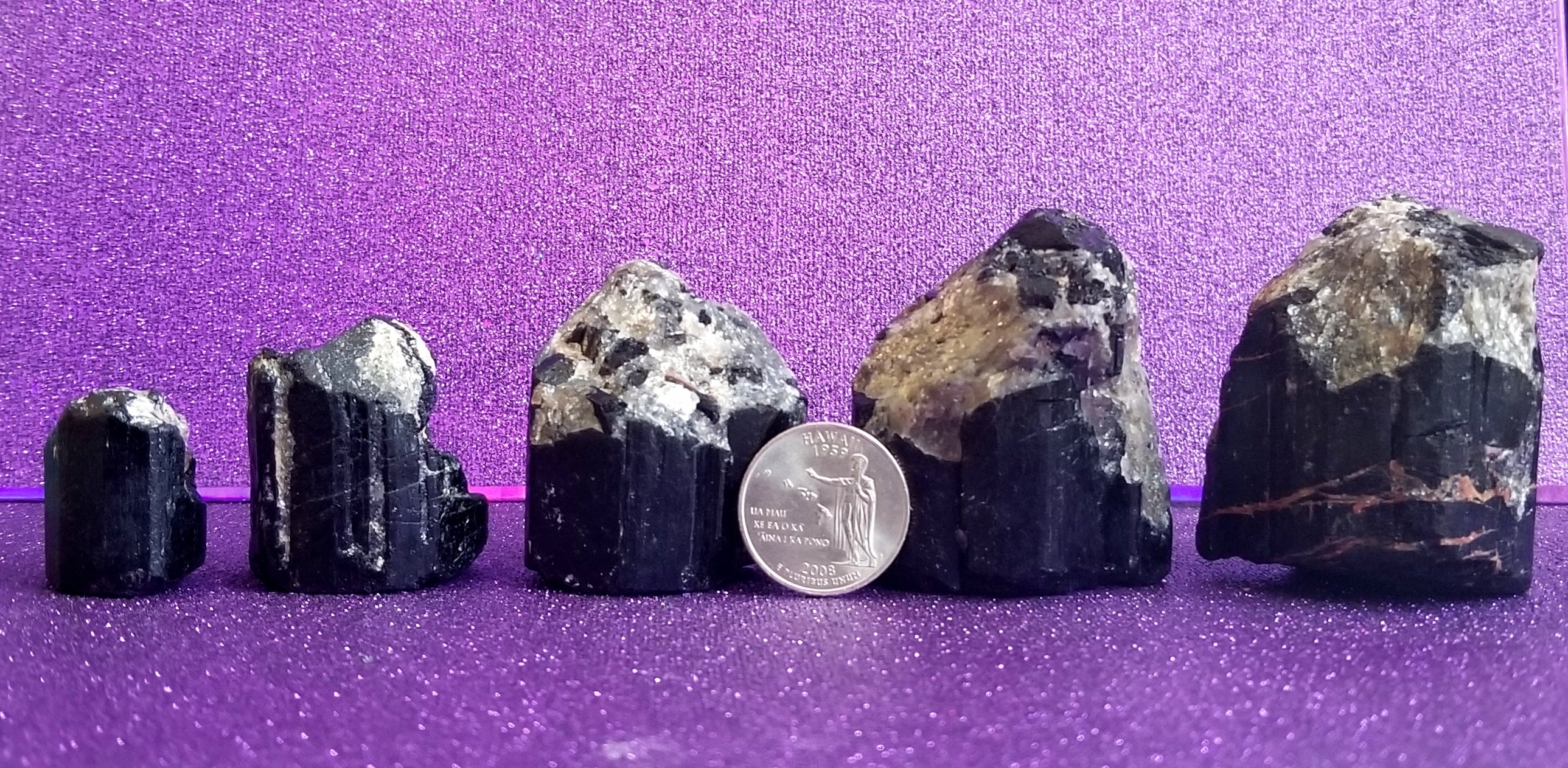 Black Tourmaline (Naturally Shaped Towers)